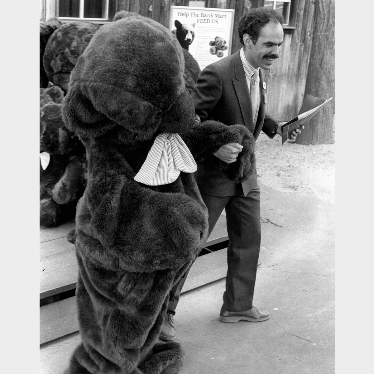 Frank Borres and a bear