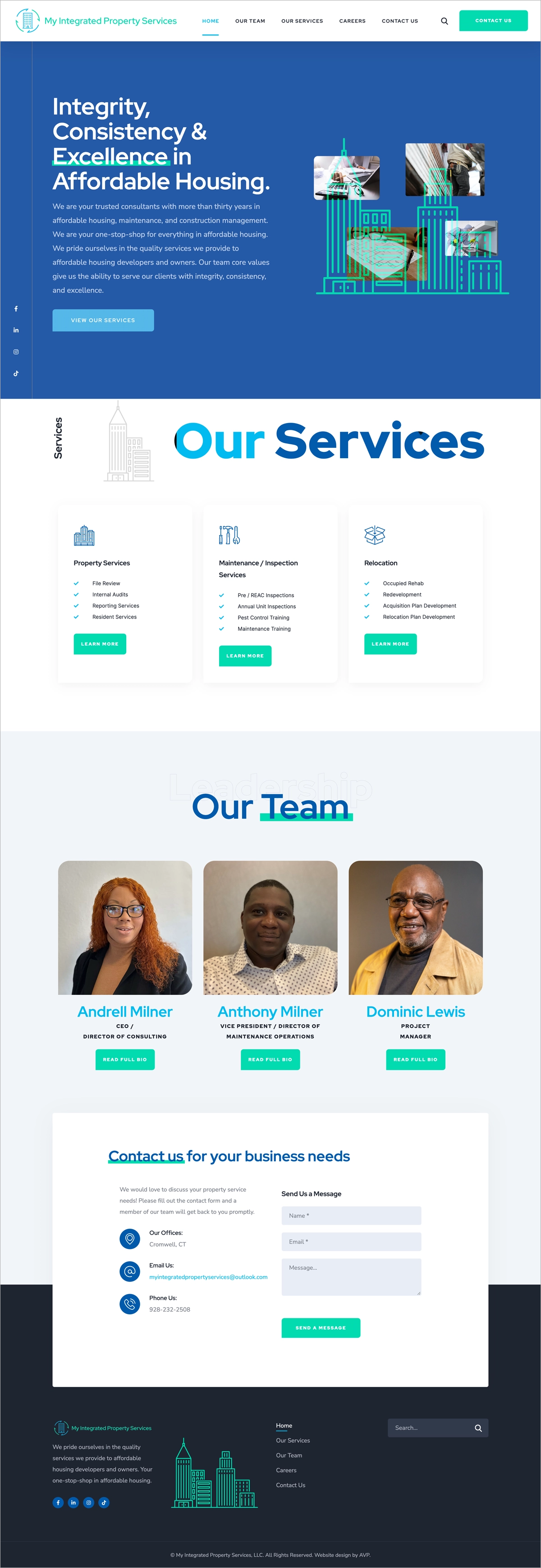 American view productions web design home page for client MIPS